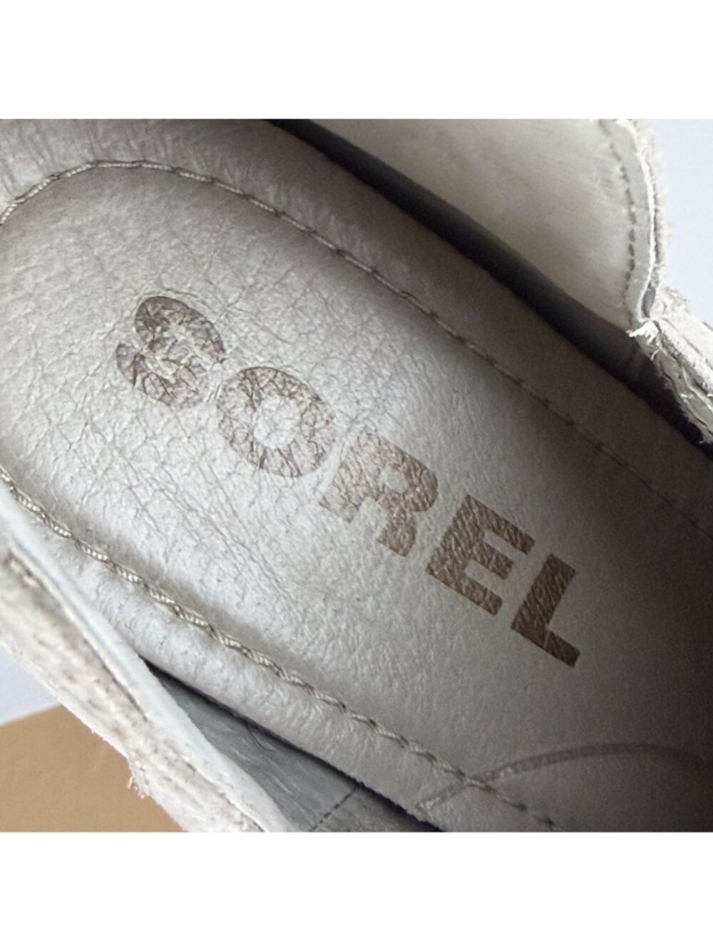 Sorel Lolla Suede Side Cut Ankle Booties Womens 8.5 Beige Slip On Casual Comfort - Picture 7 of 10
